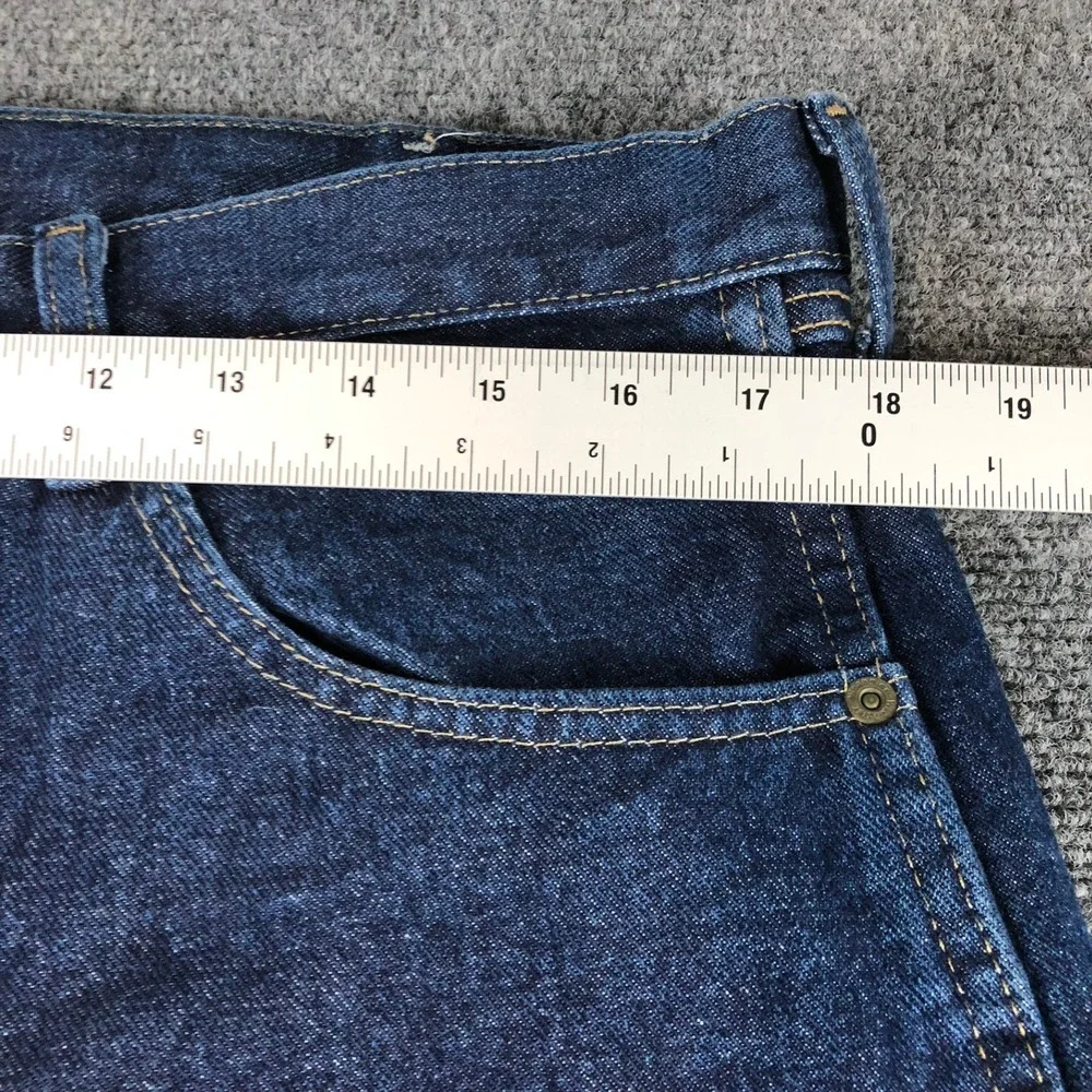 Wrangler Denim Jeans Mens 34x32 Blue Dark Wash Cotton Classic Regular Fit